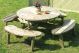Garden Furniture - Round 8 Seat Picnic Table / Bench